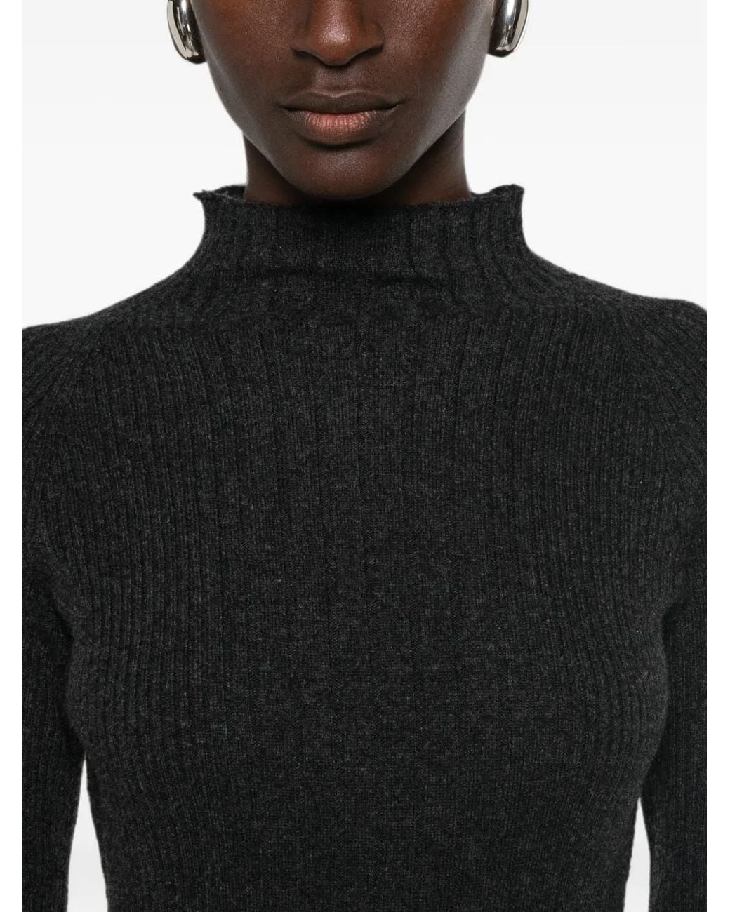 Bompard Ribgebreide Midi-Jurk in het Black