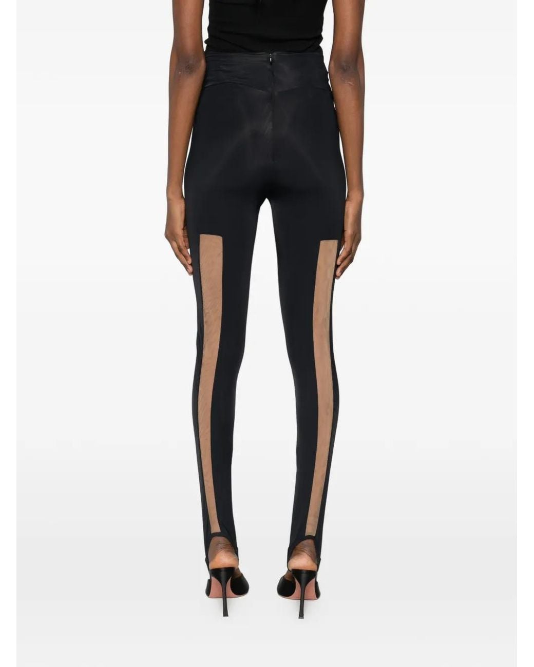 MITILIANE COUTURE Black Legging À Empiècement En Résille