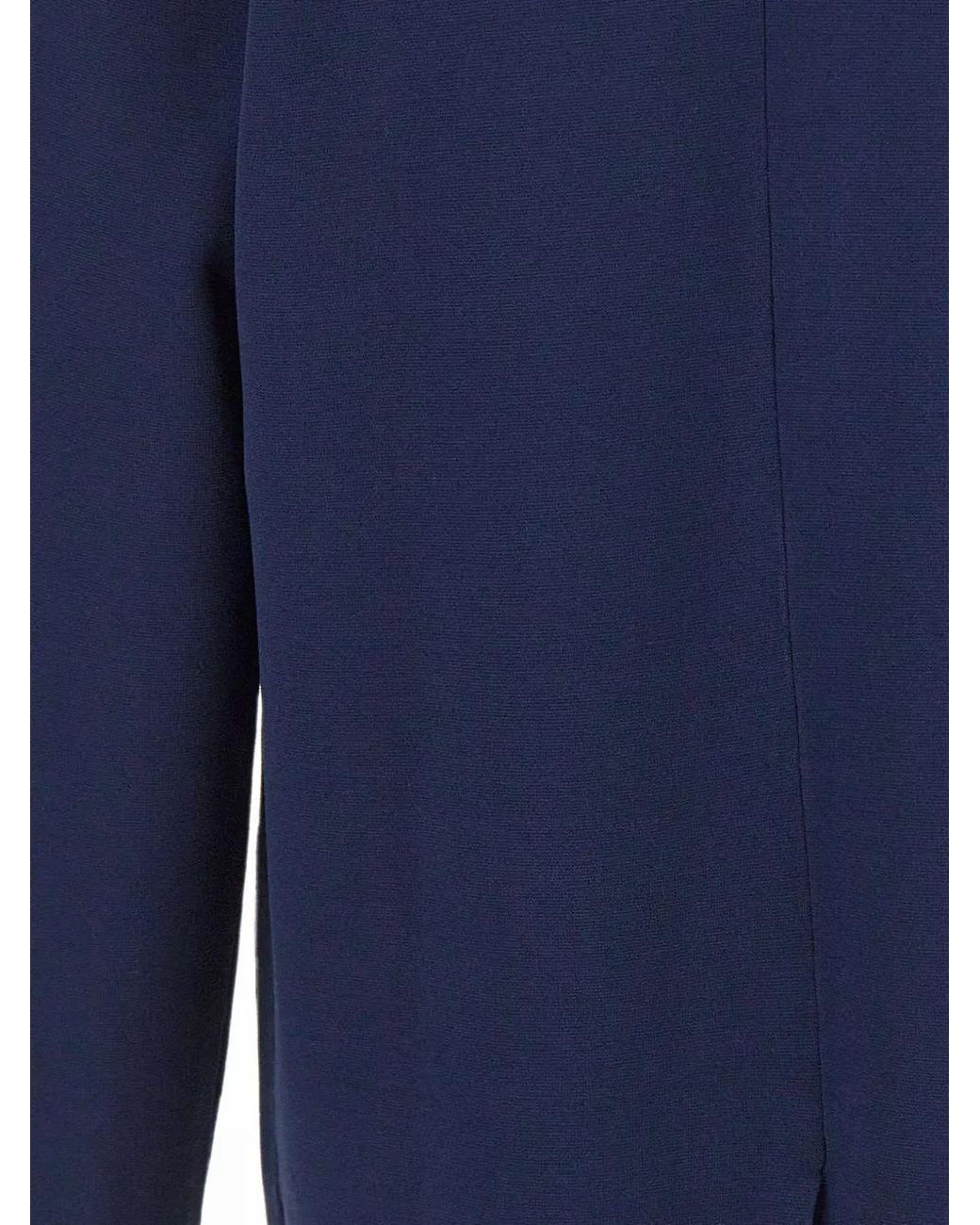 Kangra Blue Milano-Stitch Single-Breasted Blazer