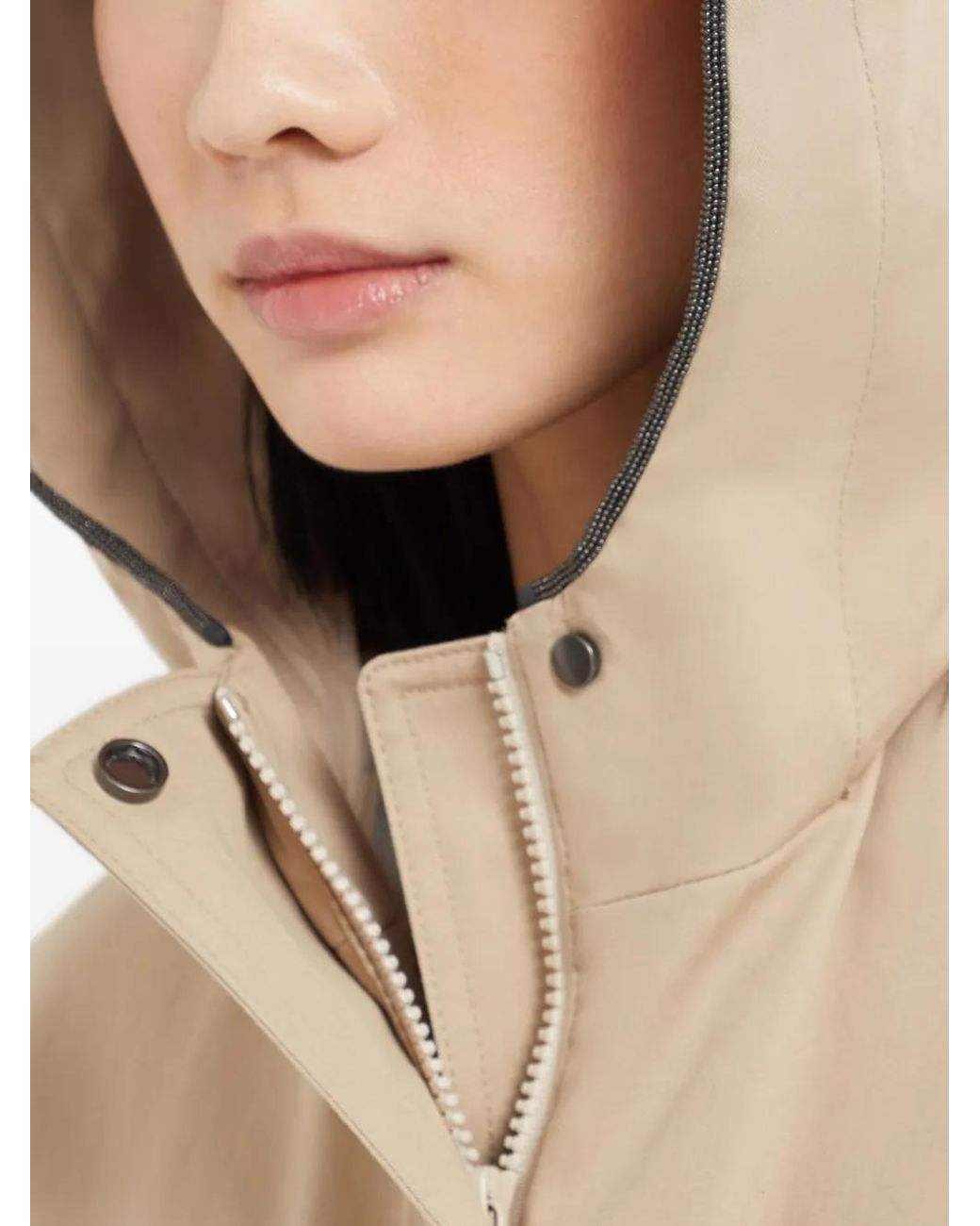 Brunello Cucinelli Natural Water-Resistant Hooded Parka