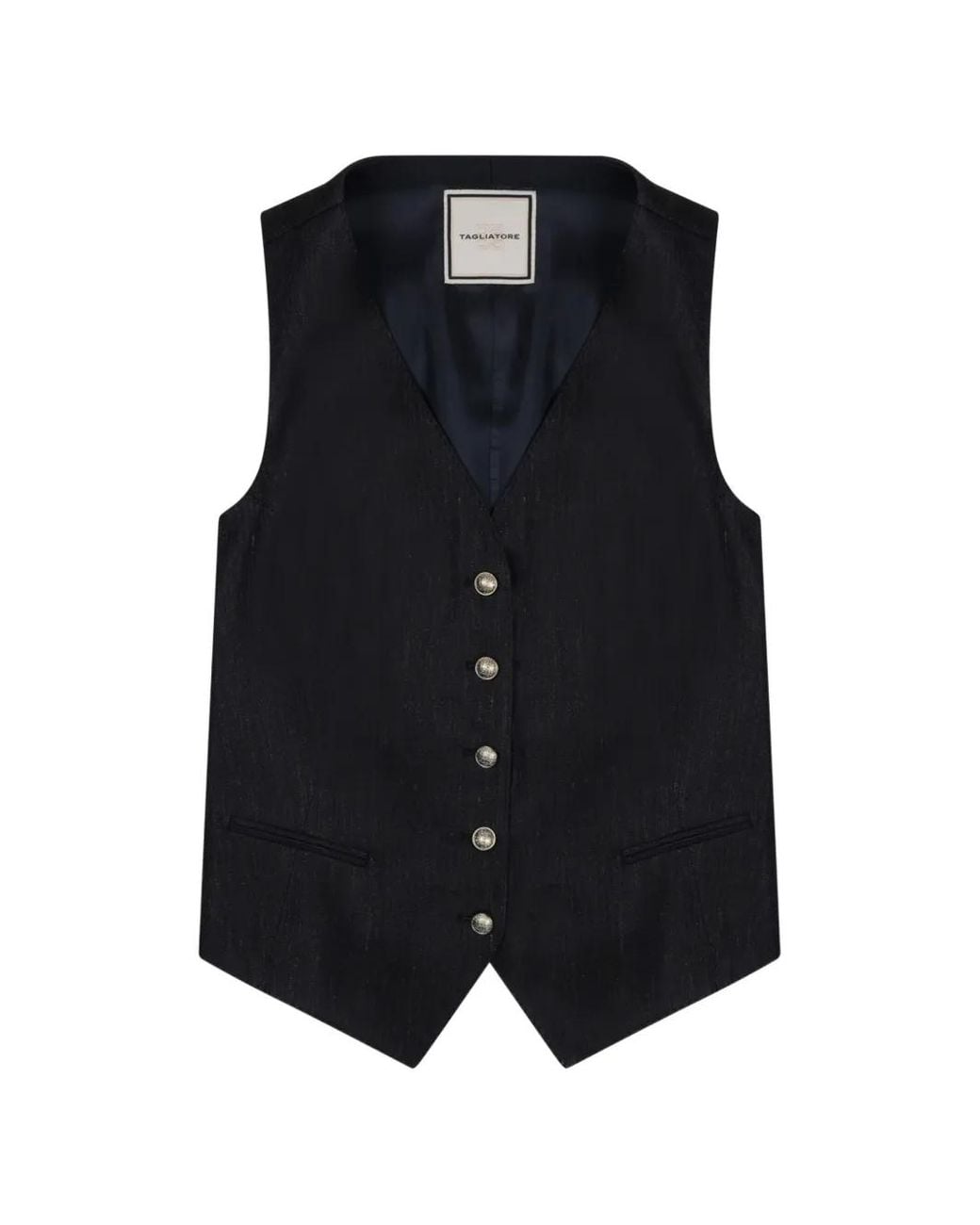 Tagliatore Blue Gracie Button-Up Waistcoat
