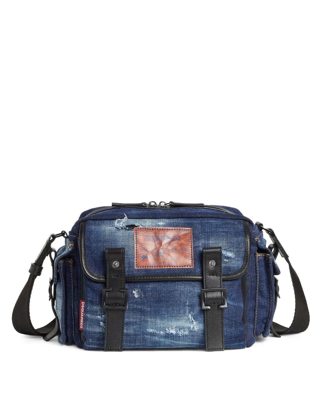 DSquared² Blue Five Pocket Messenger Bag for men