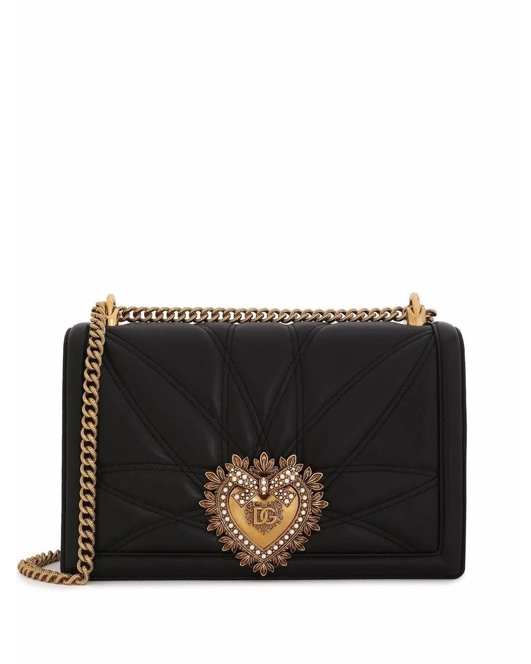 Dolce & Gabbana Black Large Devotion Bag