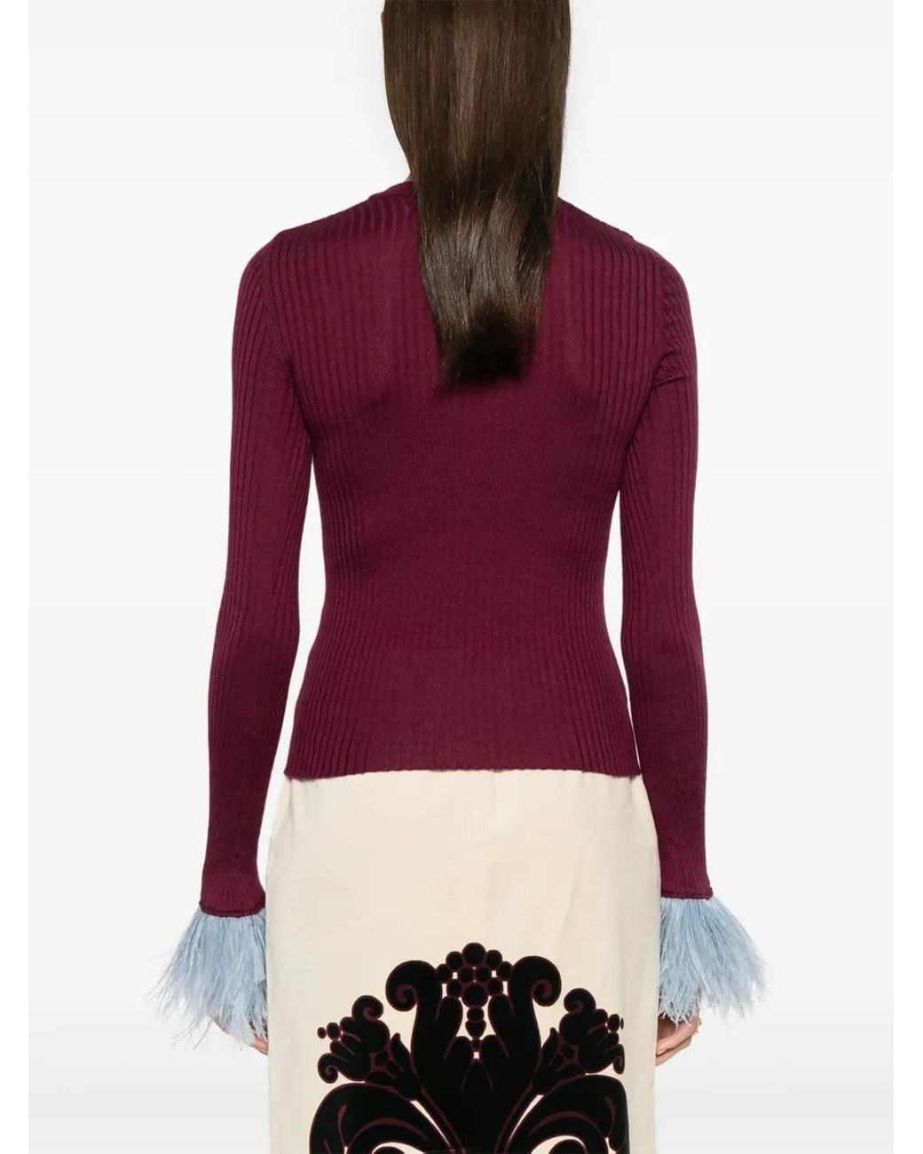 Pull En Maille Nervuré LaDoubleJ en coloris Red