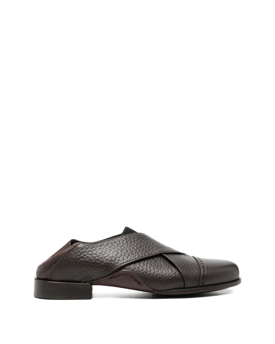 NULLUS Gray Cap-Toe Loafers for men
