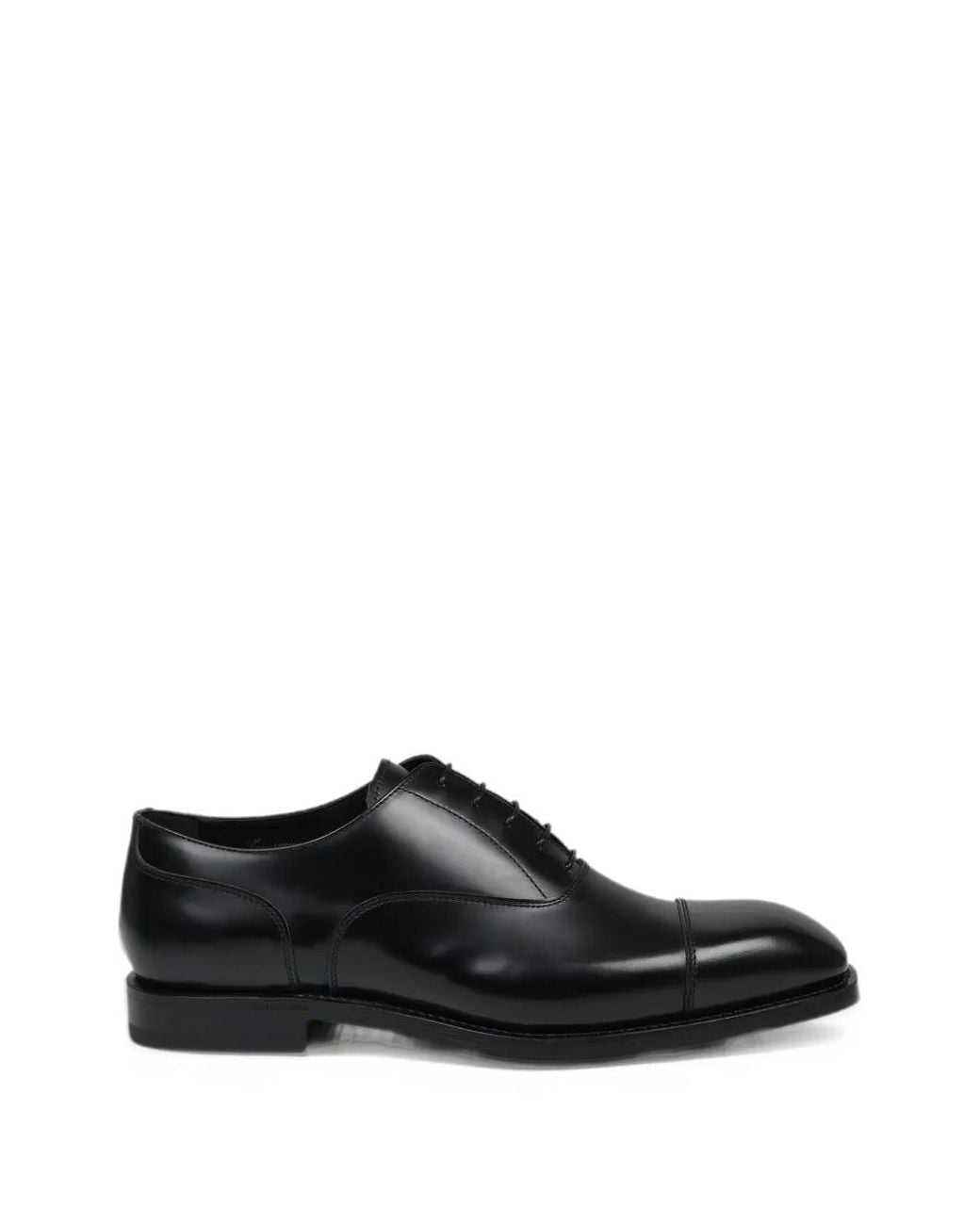 Premiata Black Cap-Toe Oxford Shoes for men