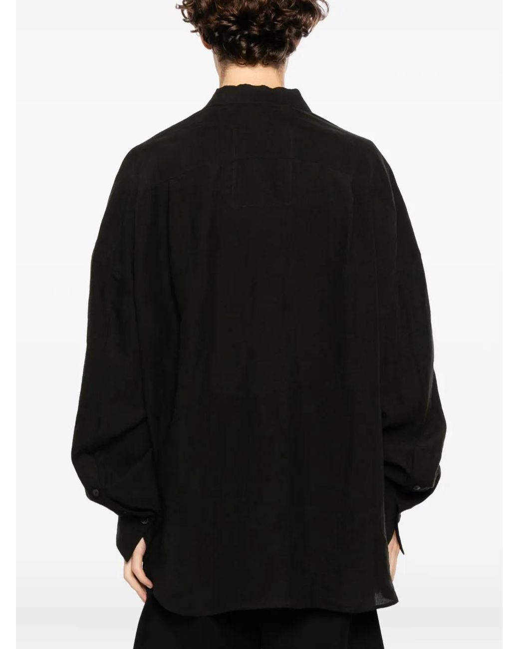 Ziggy Chen Black Chemise À Boutonnière Croisée for men