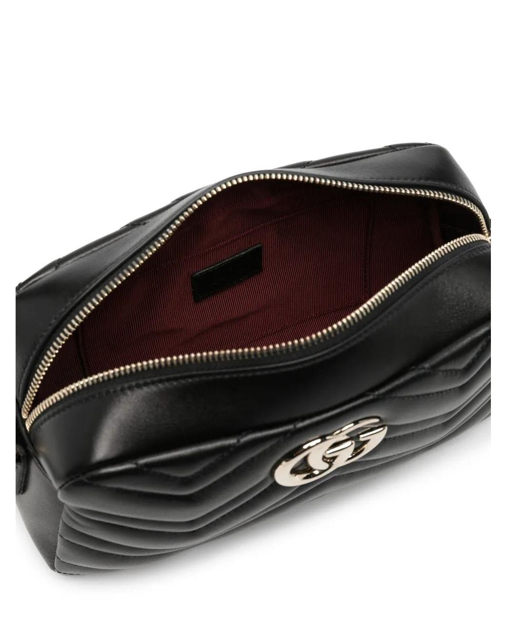 Gucci White Gg Marmont Small Camera Bag