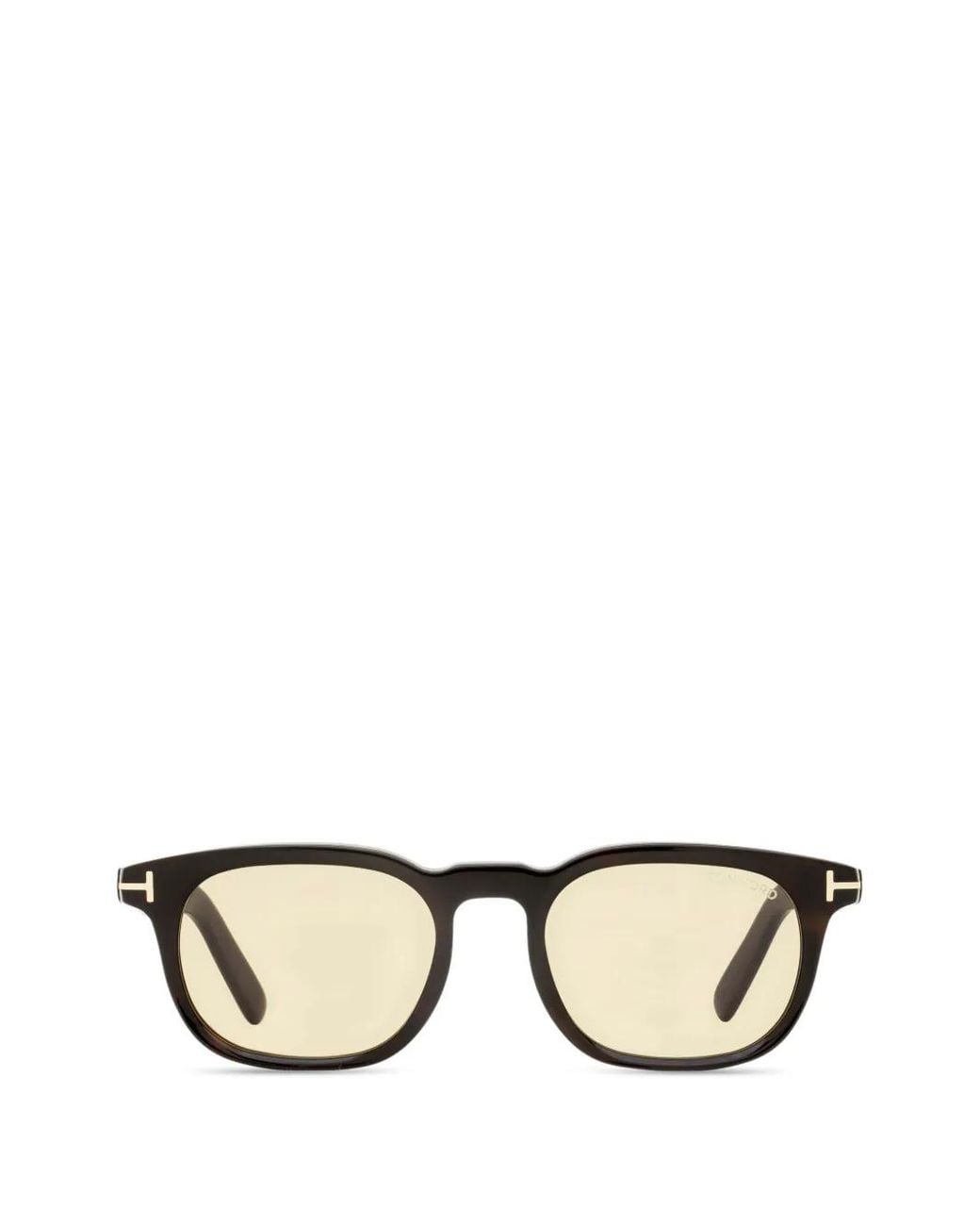 Tom Ford Black Alternative Fit Rectangular-Frame Sunglasses for men