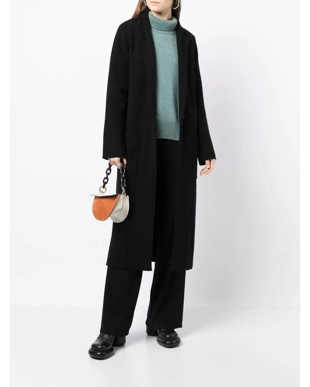 Lisa Yang Black Single-Breasted Fitted Coat