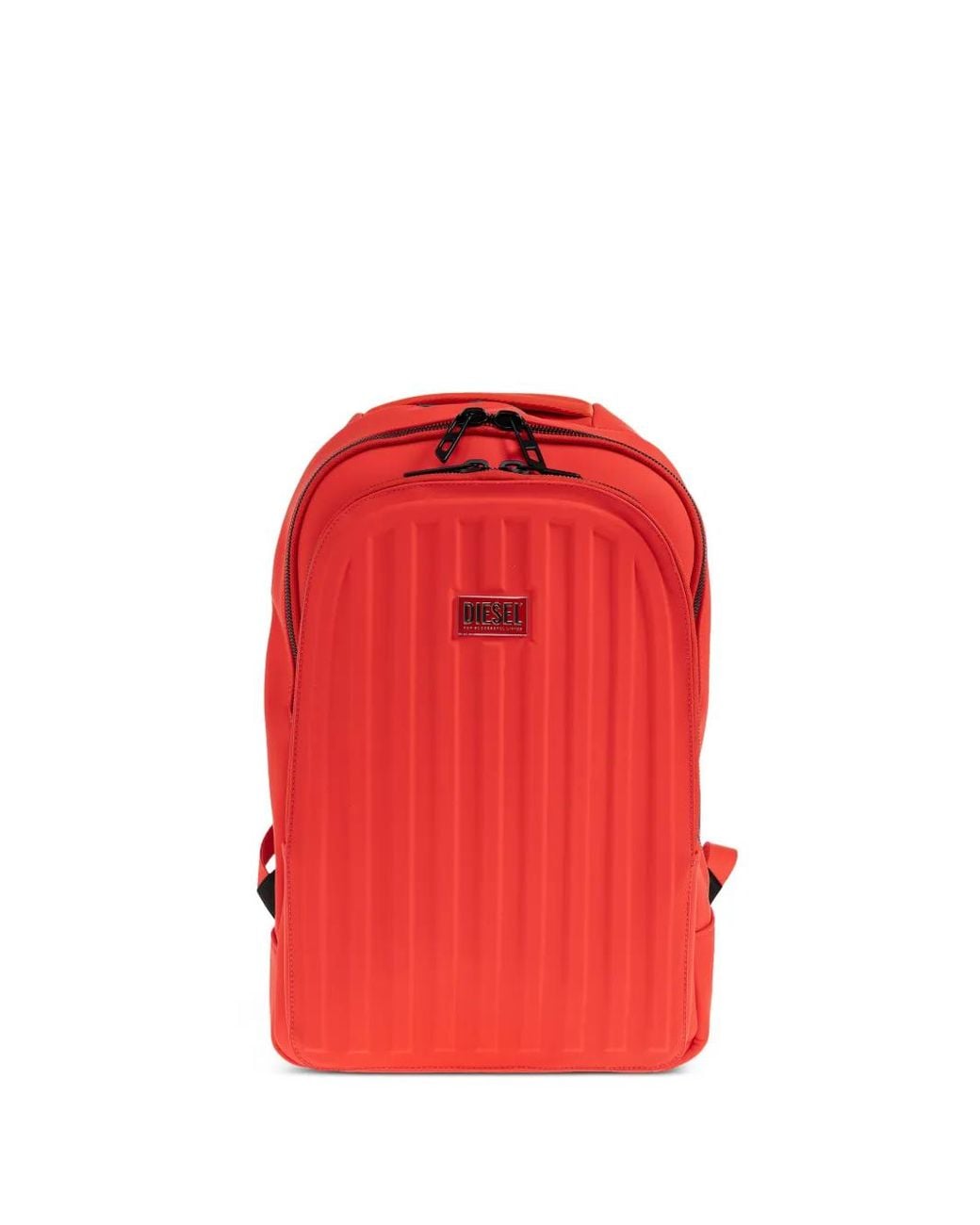 DIESEL Red Sac À Dos Nervuré À Plaque Logo
