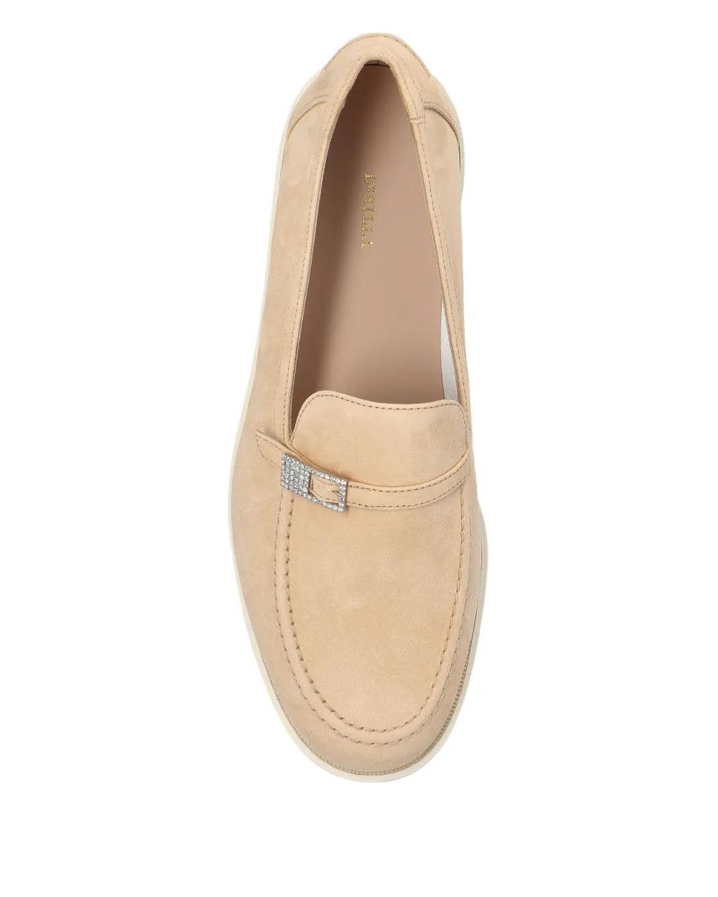 Le Silla Natural Suede Loafers
