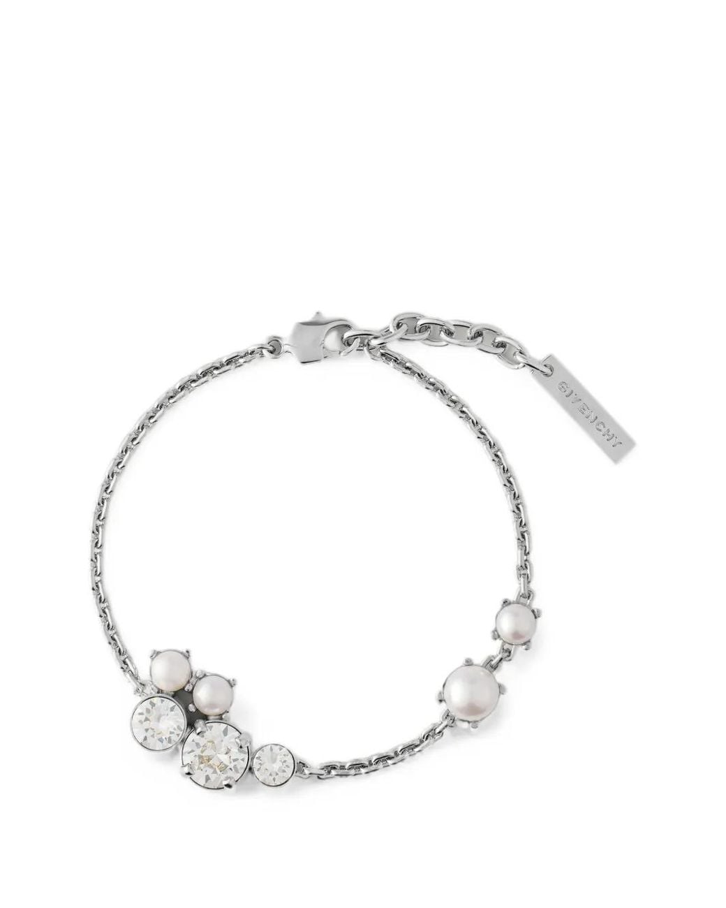 Givenchy Metallic Crystal Pearl Bracelet