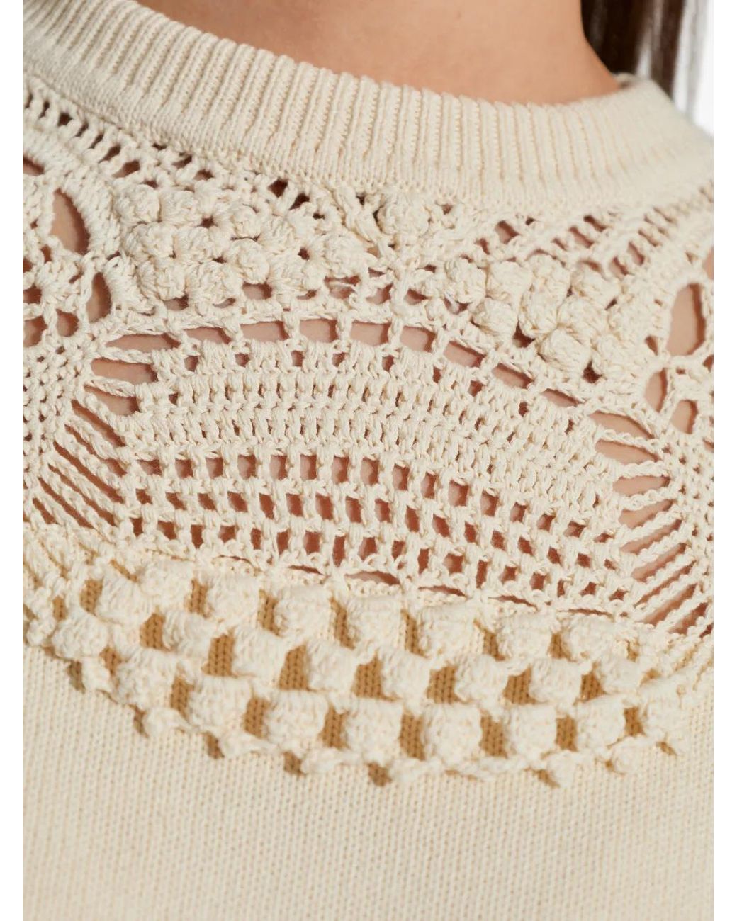 Ulla Johnson White Crochet Sweater