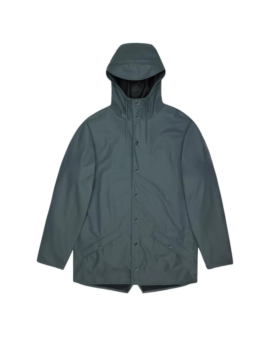 Rains Blue Veste À Boutons Pression