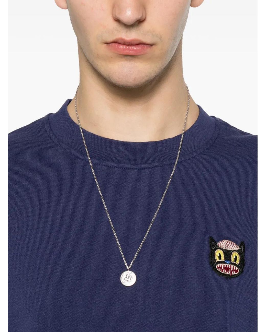 ARRELS Barcelona Blue Cat-Patch Sweatshirt for men