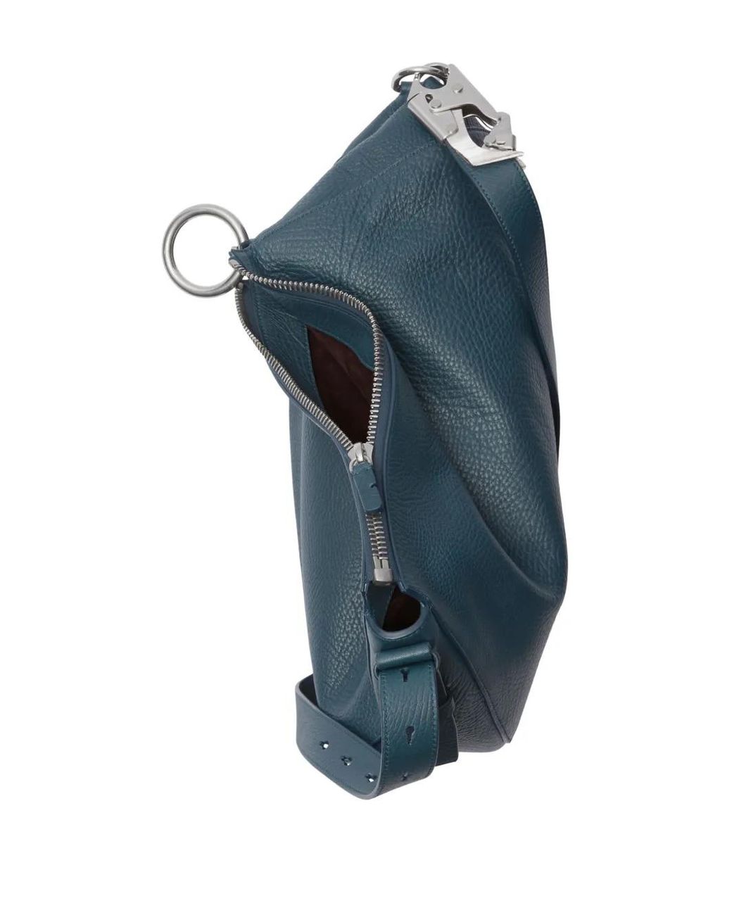 Burberry Blue Small Leather Knight Shoulder Bag