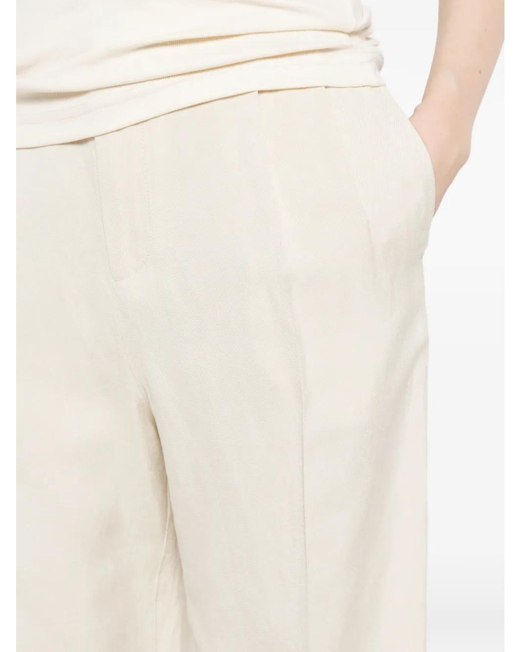 Barena White Pleated Trousers