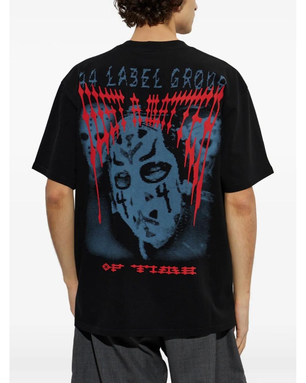 44 Label Group Black T-Shirt Fear À Logo Imprimé