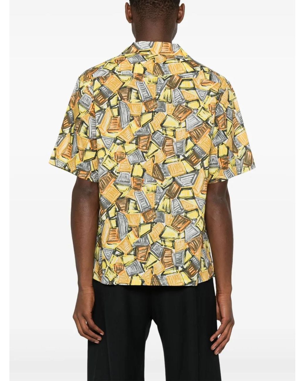 Prada Hemd Mit Illustrations-Print in Metallic für Herren
