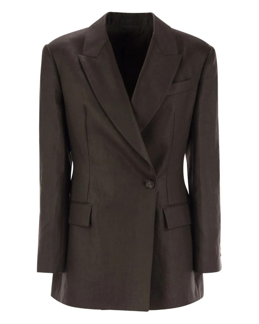 Brunello Cucinelli Black Double-Breasted Blazer