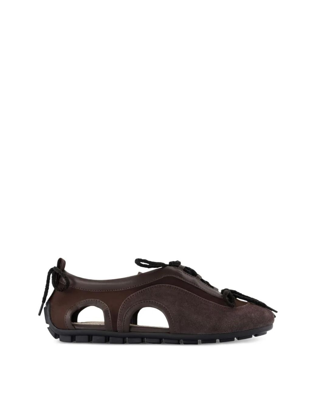 Simone Rocha Brown Cutout Grip Trainers