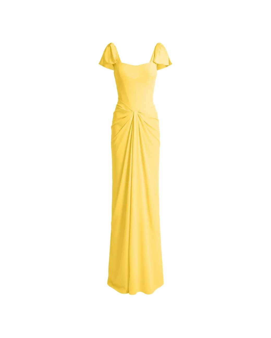 Gemy Maalouf Metallic Robe-Corset Longue À Design Drapé