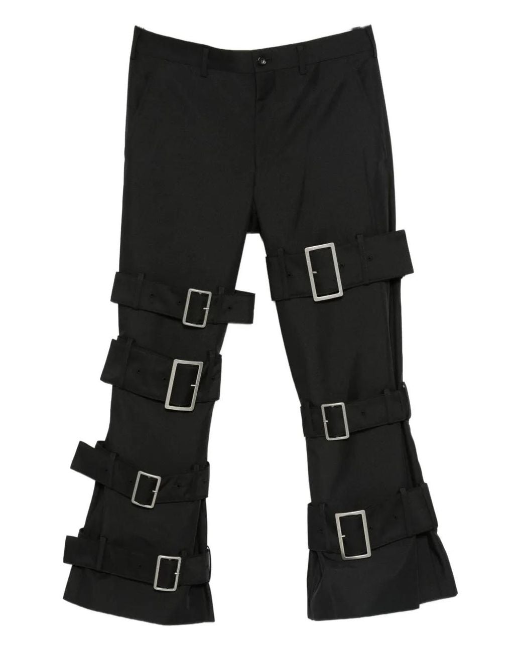 Comme des Garçons Black Buckle-Fastening Belted Trousers for men