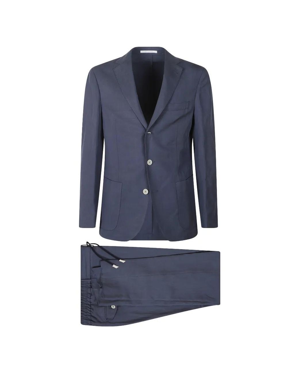 Eleventy Blue Button Single-Breasted Blazer for men