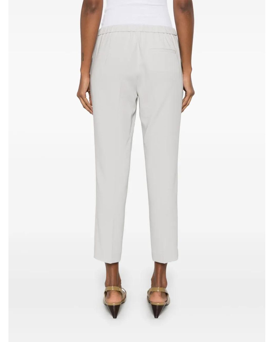 Theory White Treeca Pull-On Trousers