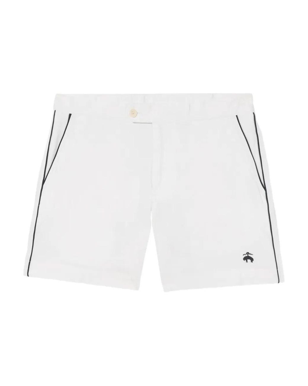 Brooks Brothers White Side-Piping Tennis Shorts for men