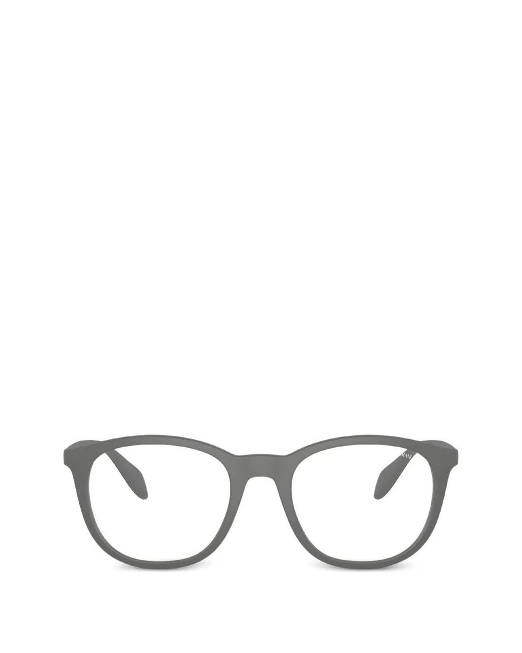 Emporio Armani Gray Clip-On Oval-Frame Sunglasses for men