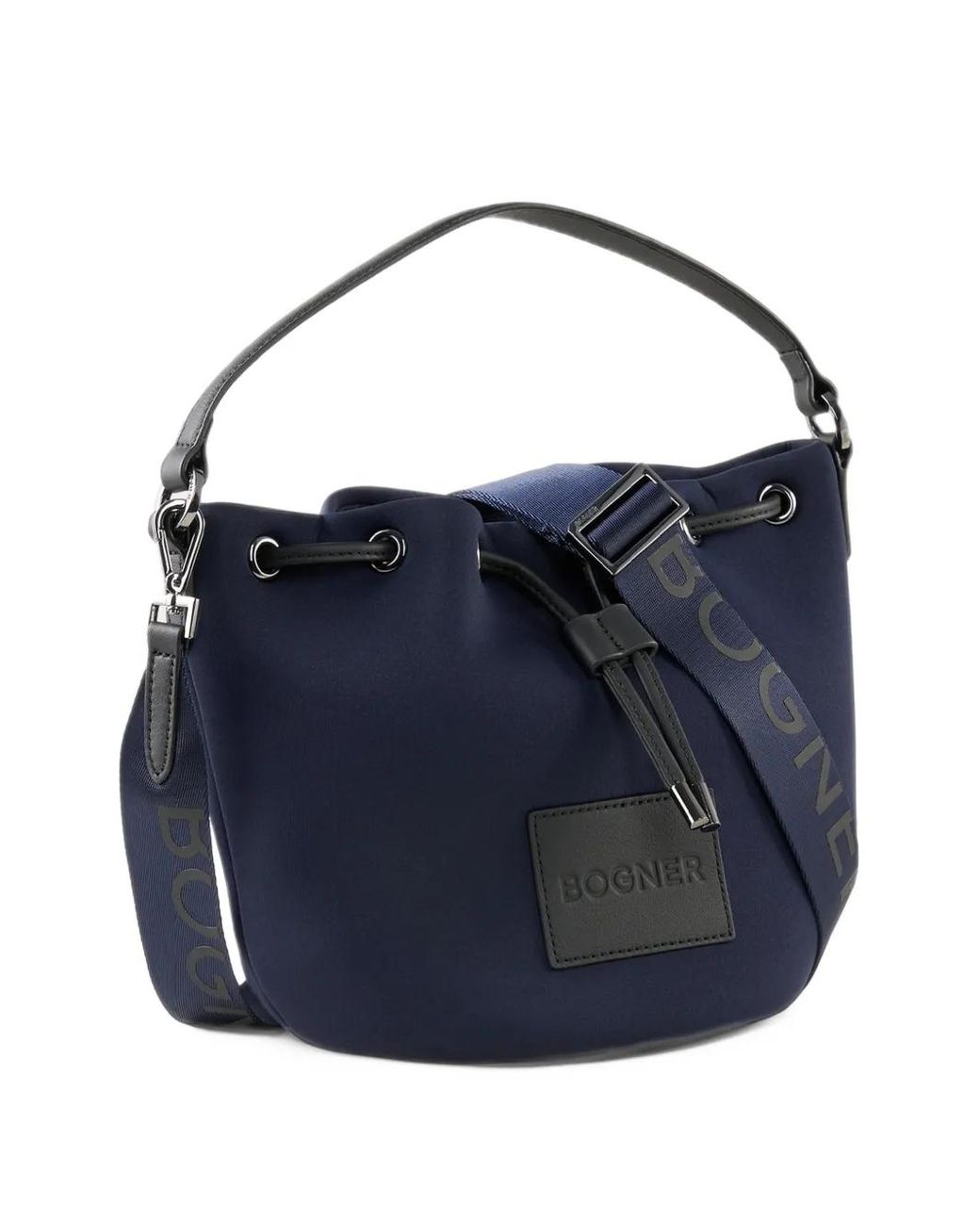 Bogner Blue Alvier Ines Logo-Patch Bucket Bag