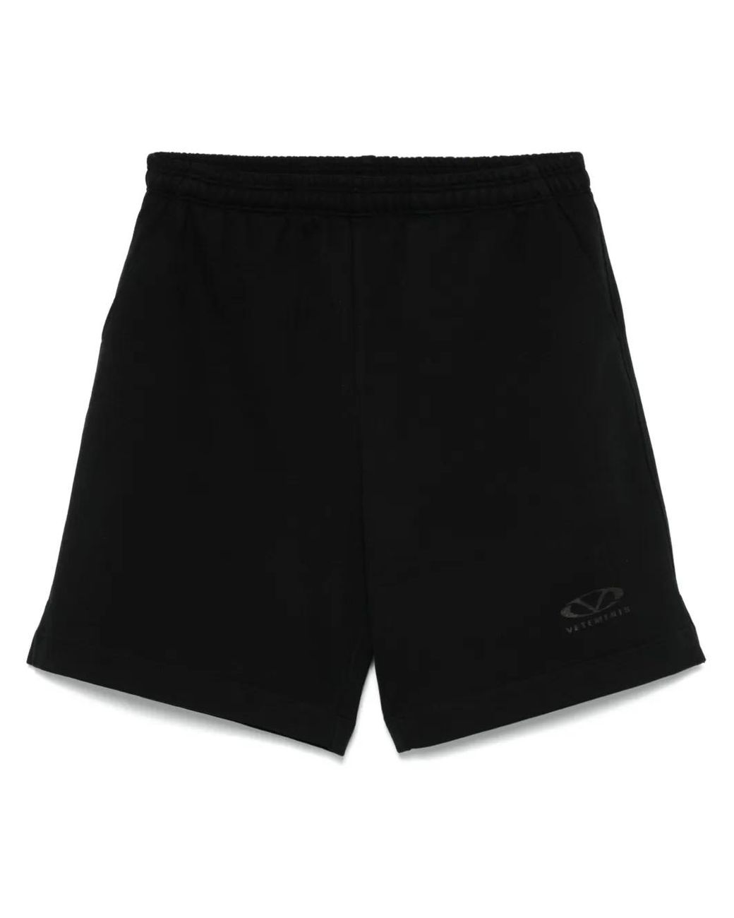 Vetements Black Shorts Mit Logo-Print