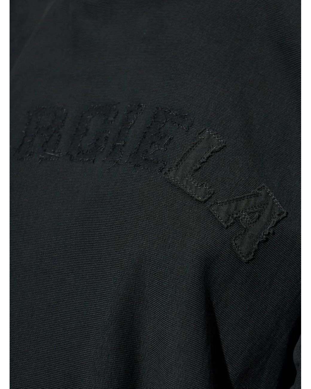 Maison Margiela Blue Logo- Embroidered Sweater