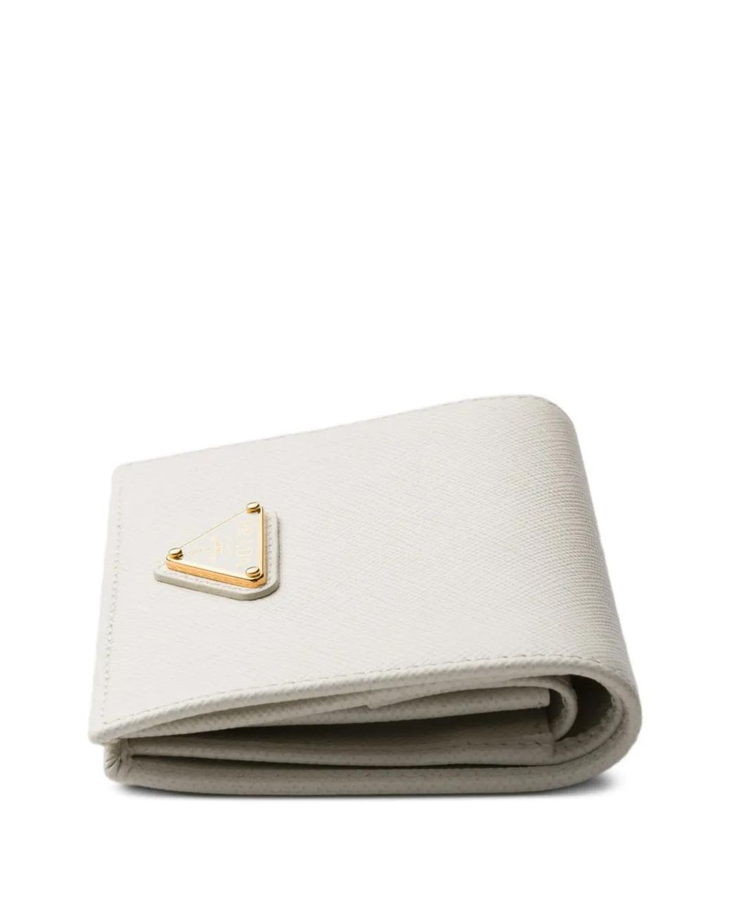 Prada White Small Saffiano Leather Wallet
