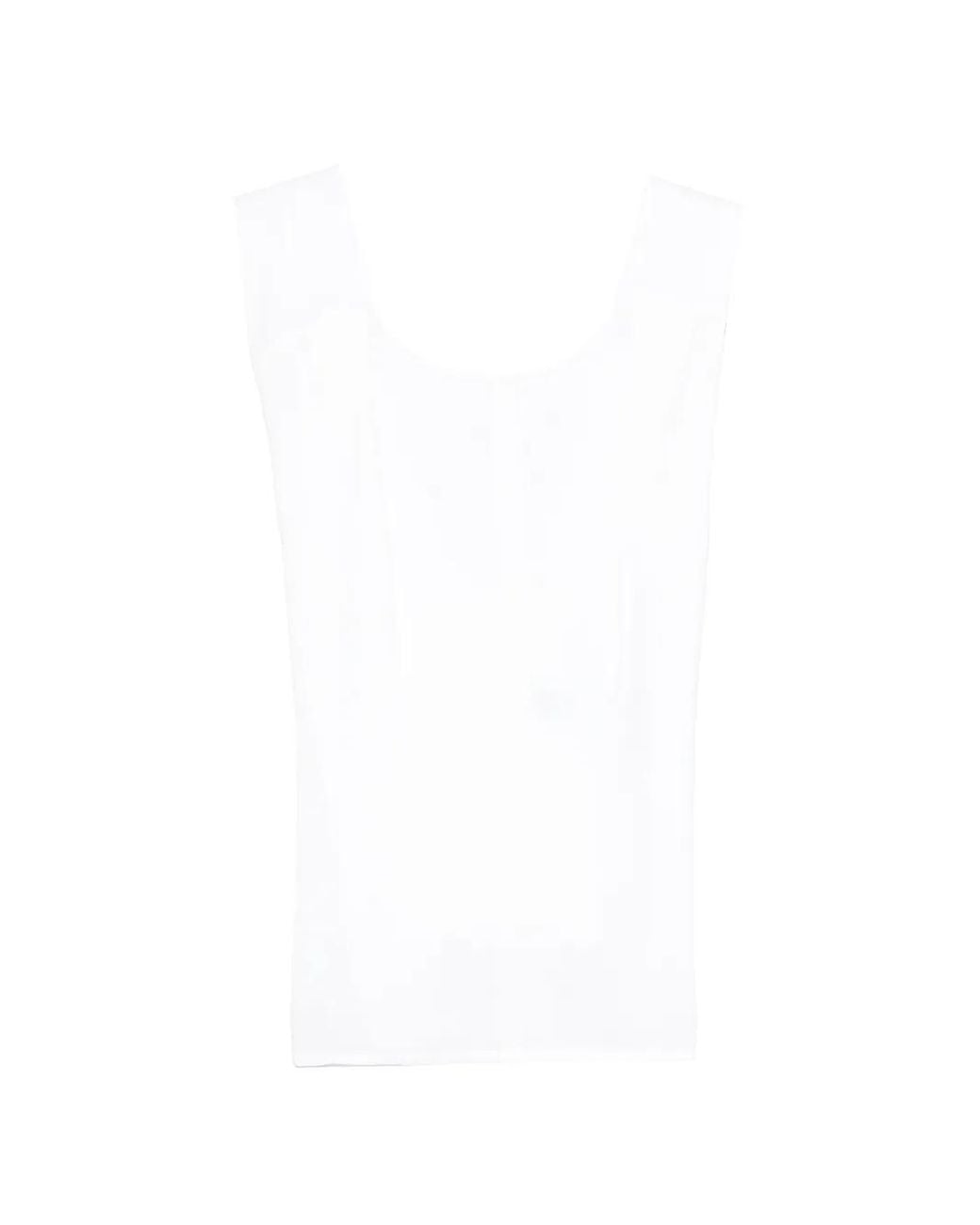 Moschino White Débardeur À Encolure Ronde