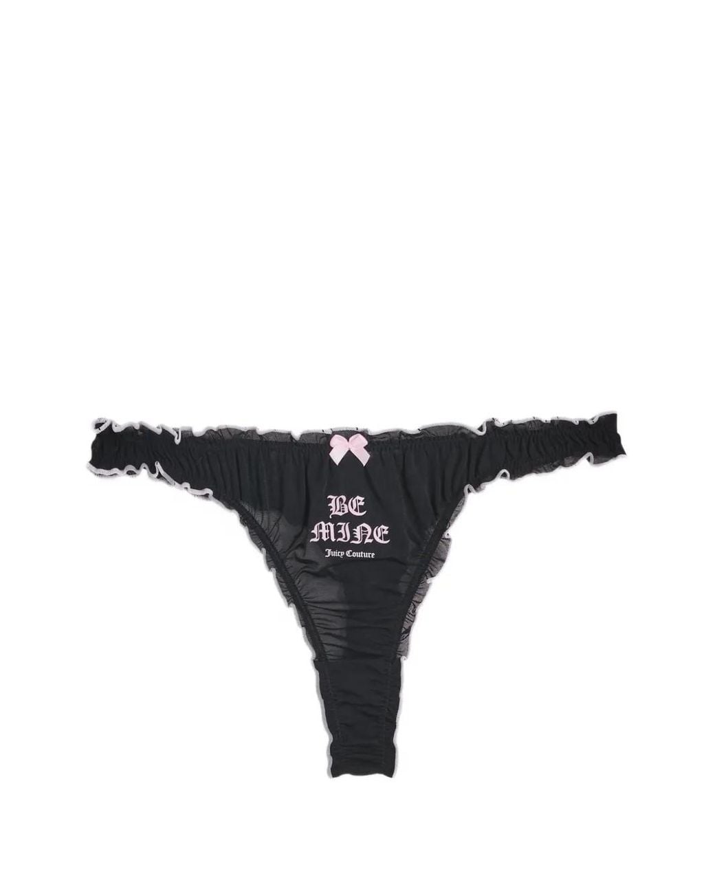 Juicy Couture Brown Frill-Trim Mesh Thongs (Pack Of Three)