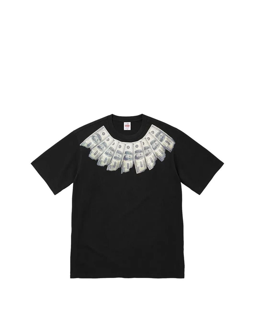 Supreme Black X Mm6 Maison Margiela Money-Graphic T-Shirt for men