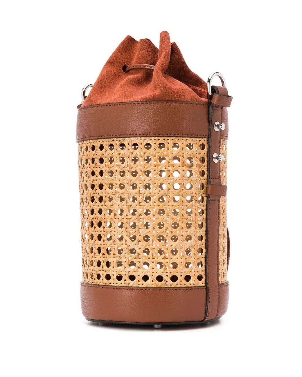 Coccinelle Leather Woven Bucket Bag | Lyst