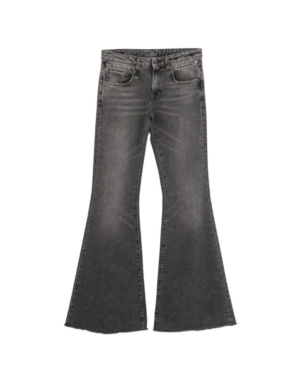 R13 Gray Jean Évasé À Effet Délavé
