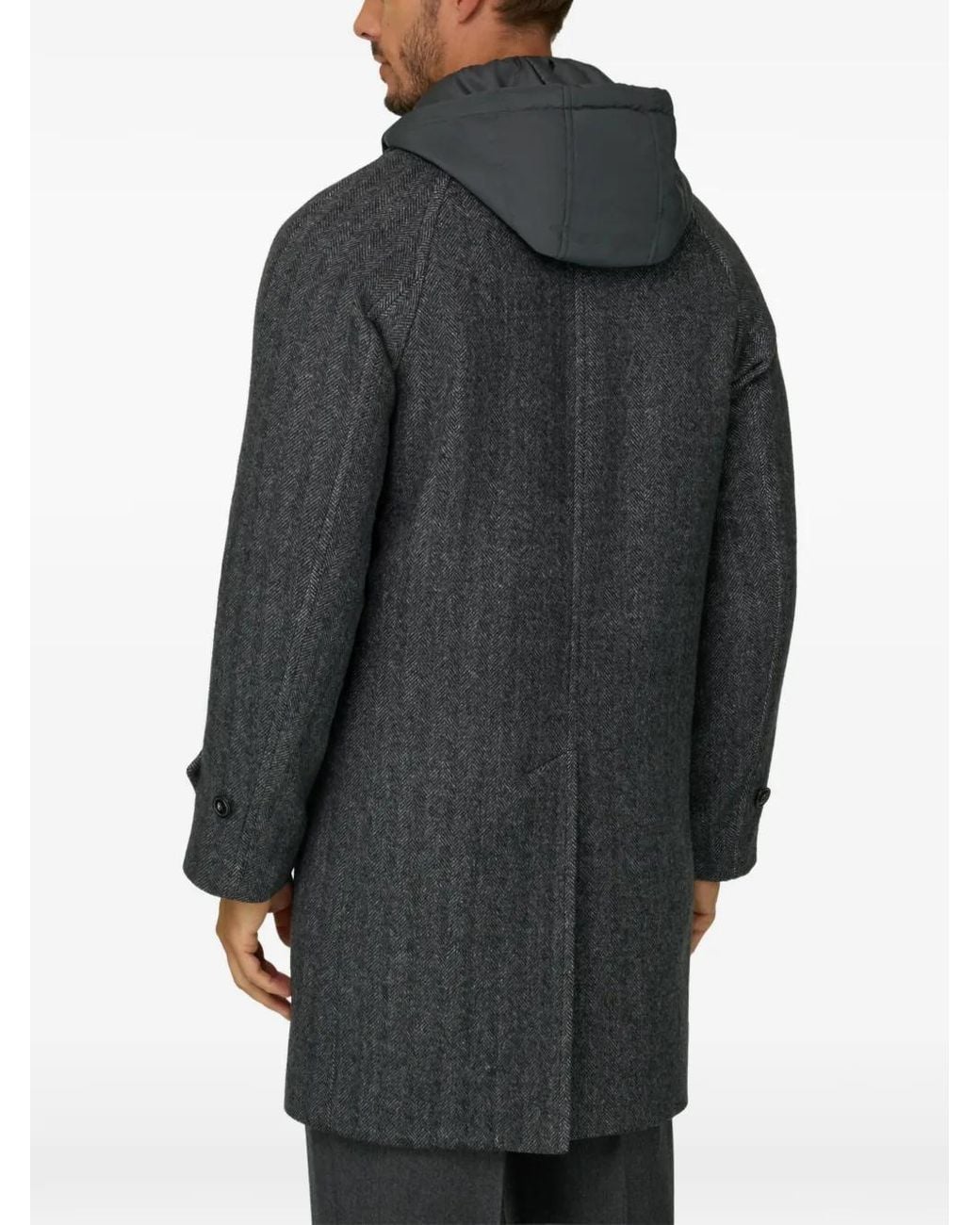 Boggi Gray Single-Breasted Coat for men