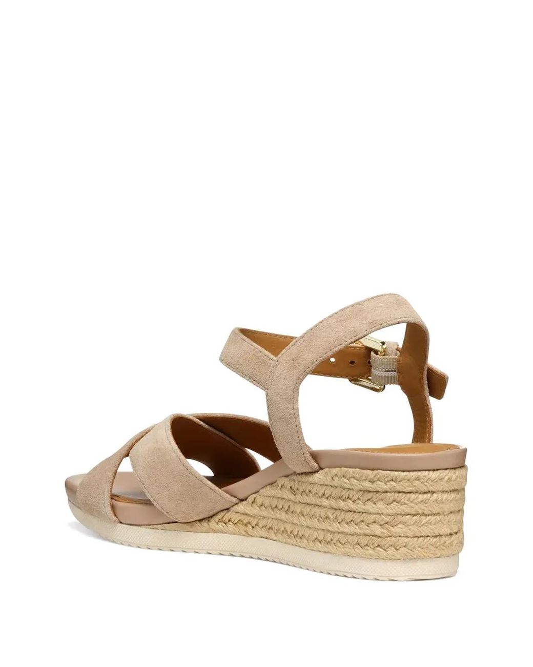 Geox Metallic Ischia Corda Crossover-Strap Wedge Sandals
