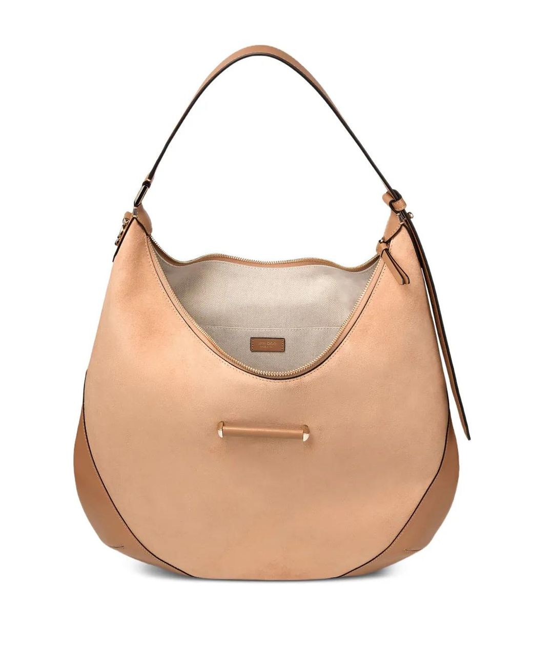 Jimmy Choo Natural Medium Bar Suede Shoulder Bag