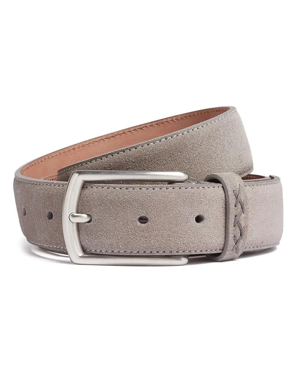 Zegna Gray Suede Belt for men