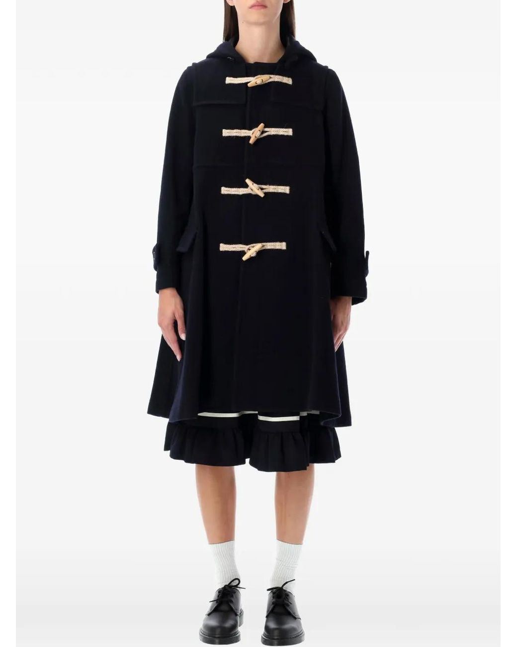 Abrigo Con Capucha Comme des Garçons de color Black