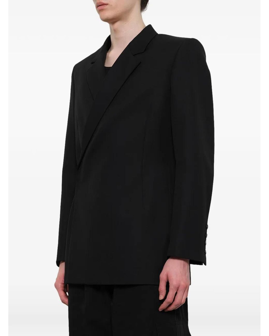 Egonlab Black Egonic Double-Breasted Jacket for men
