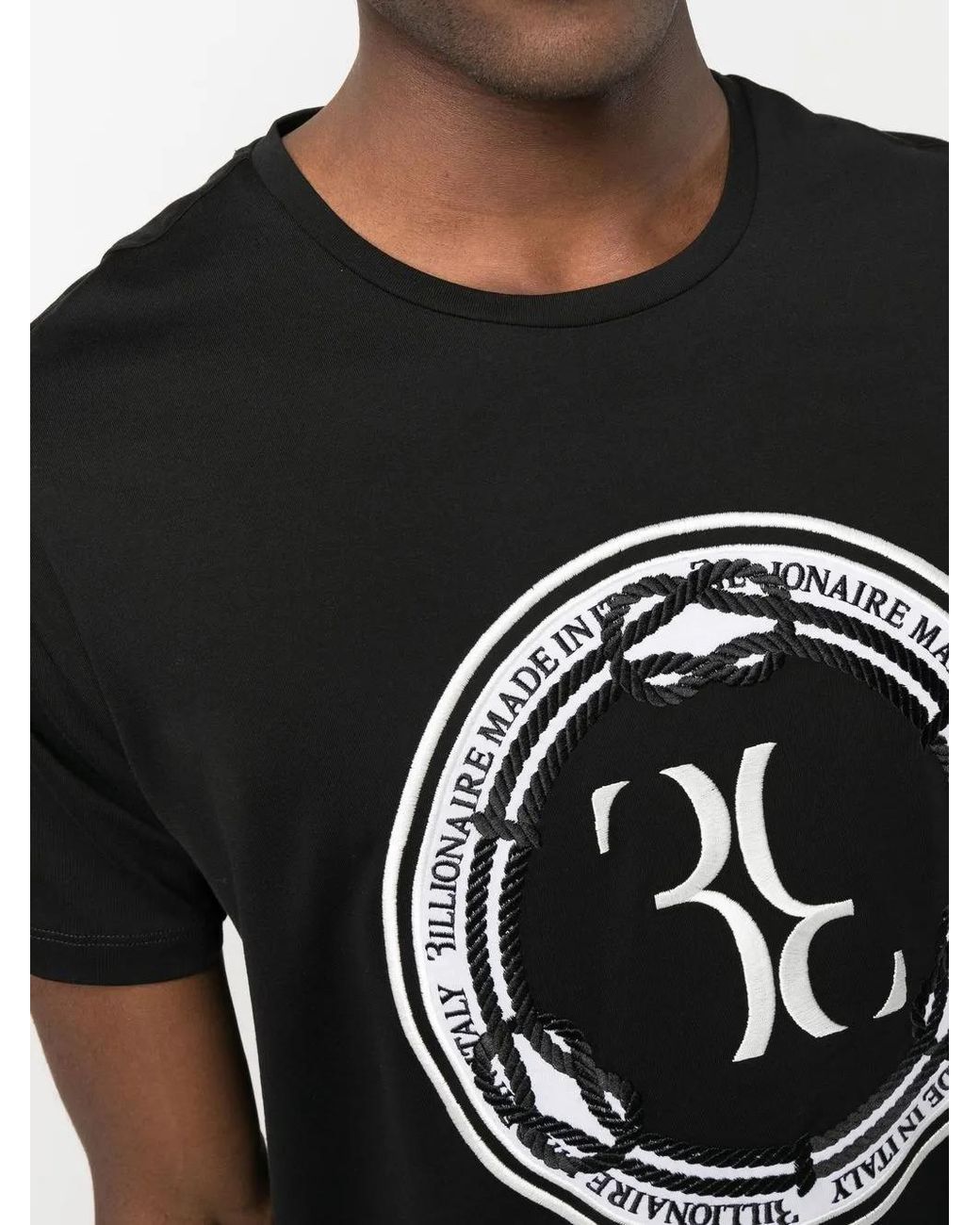 Billionaire Black Logo-Print T-Shirt for men