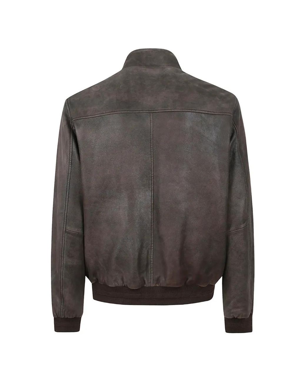 S.W.O.R.D Gray Zip-Up Leather Jacket for men