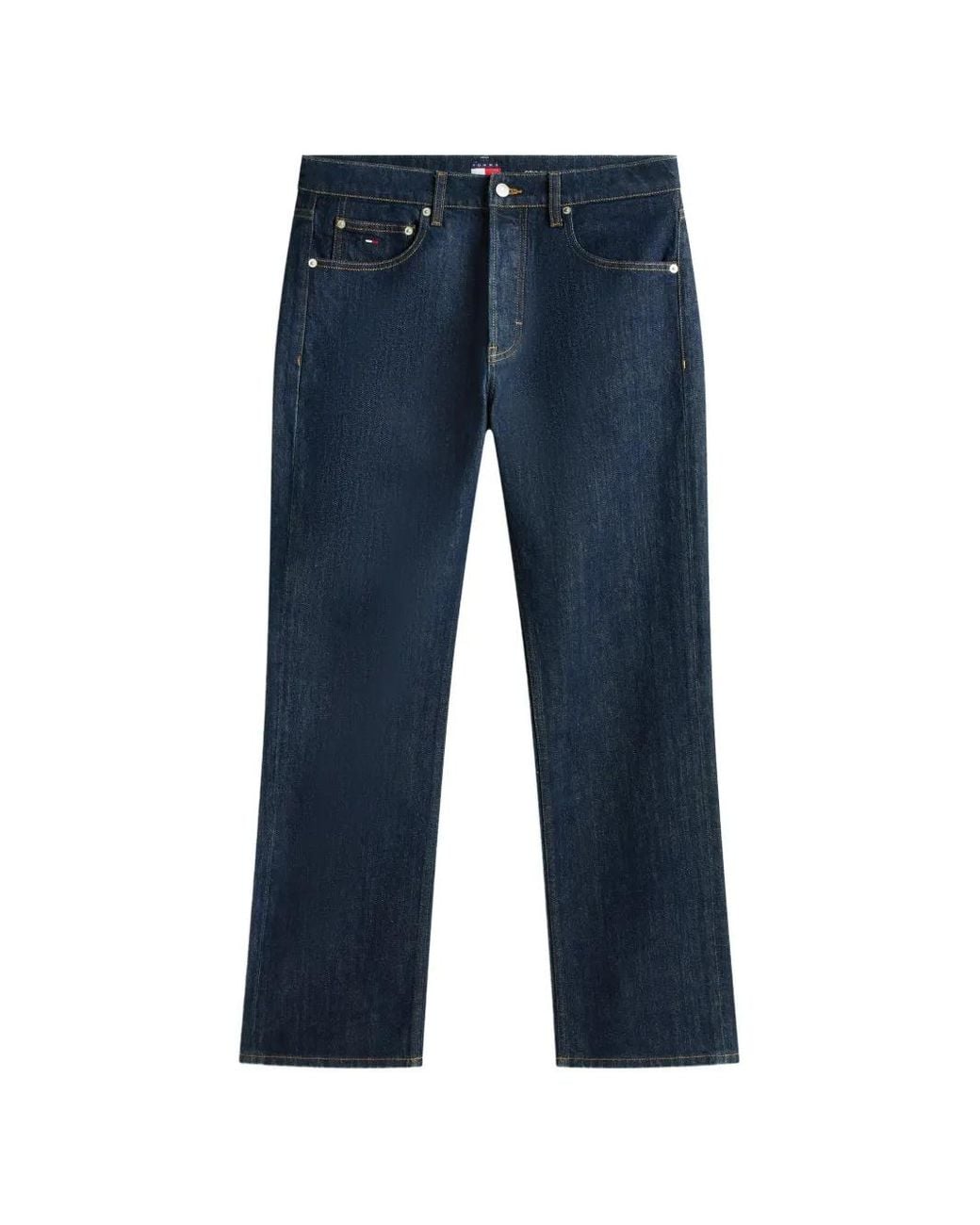 Tommy Hilfiger Blue Straight-Leg Faded-Effect Jeans for men